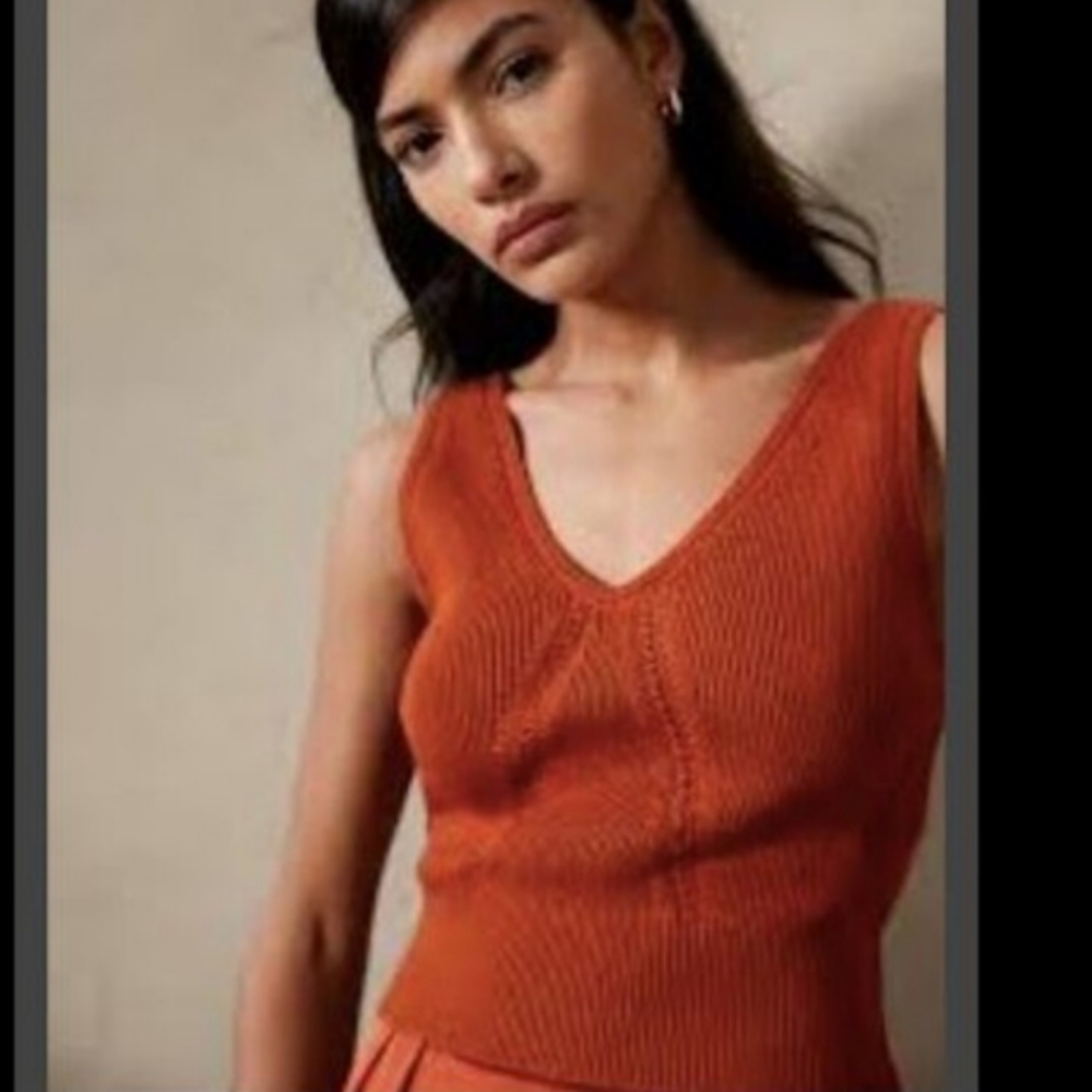 Banana Republic Burnt Orange Knit Top
